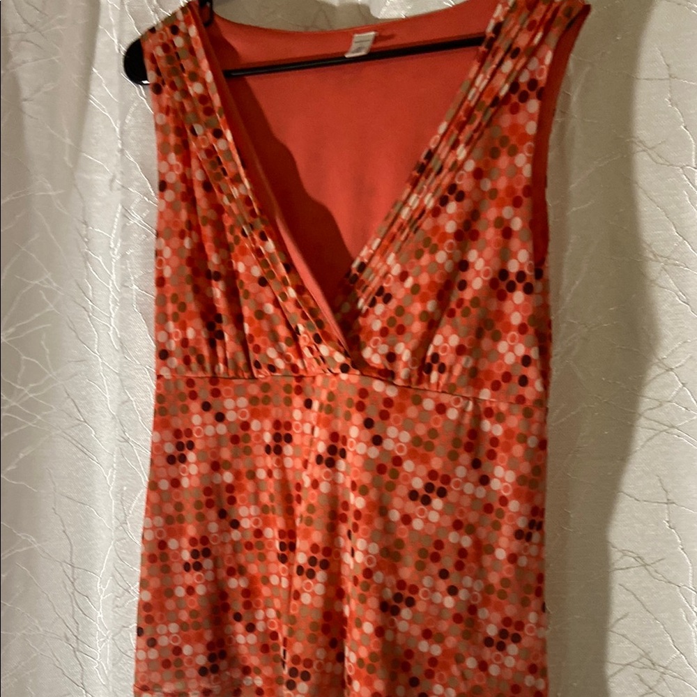 Merona Red and Pink Sleeveless Top with V-Neckline